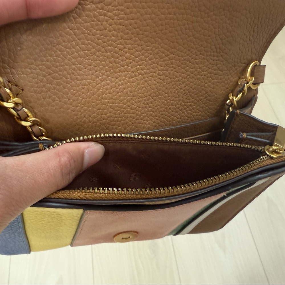 (NWT)Tory burch Britten stripe chain wallet 80106 - Picture 8 of 10